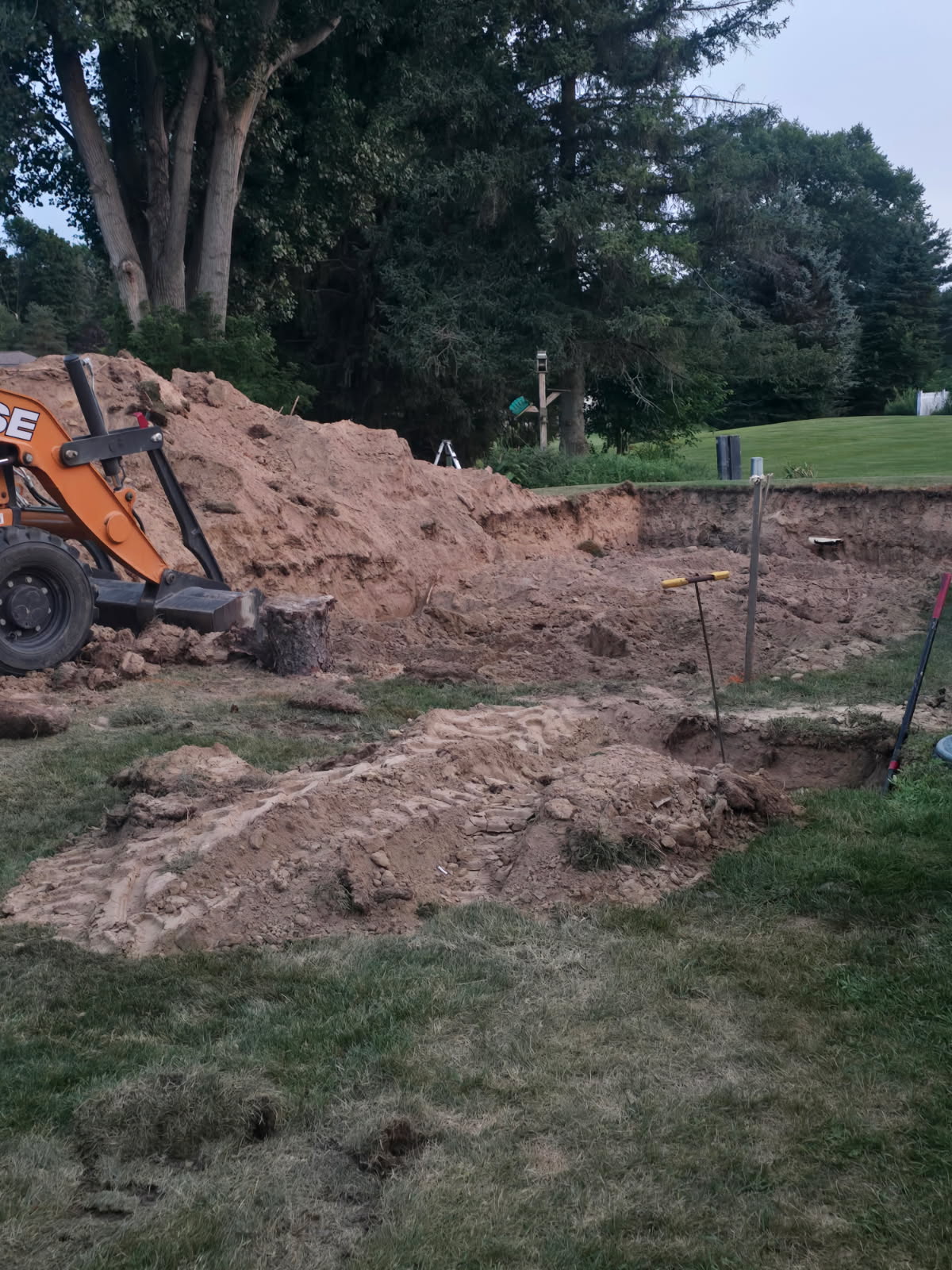 Professional excavating services for residential property in Michigan