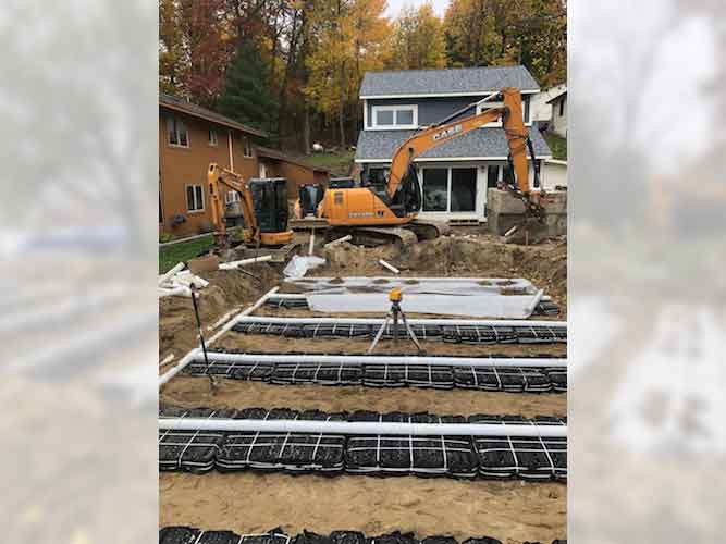 Septic field we installed at a lake house in Michigan.